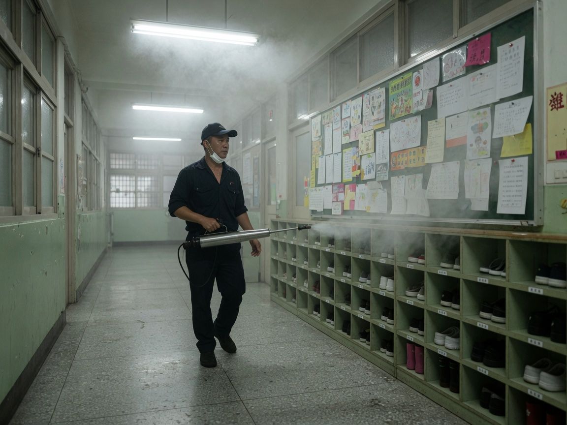 校園公共區域｜校園走廊環境處理情境示意